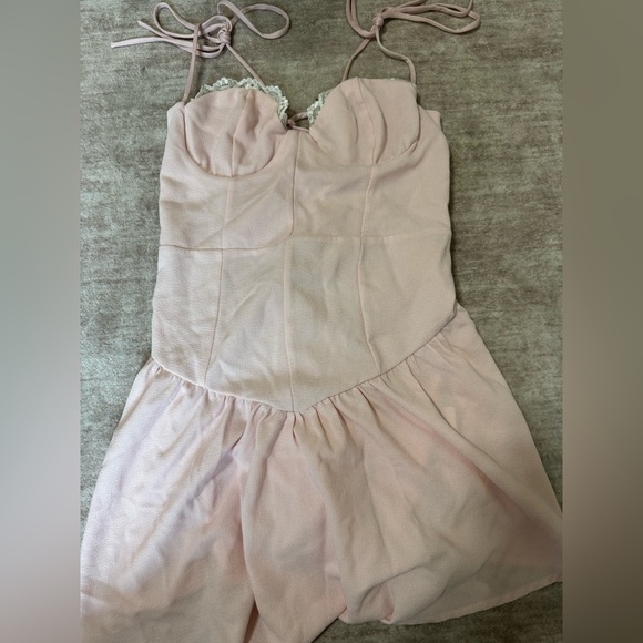 Lucy in the Sky Dresses & Skirts - Lucy in the sky corset lace trim pink dress size xs